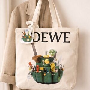 Loewe Beige Tote with Artistic Graphic